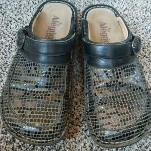 Alegria shoes with metallic shine